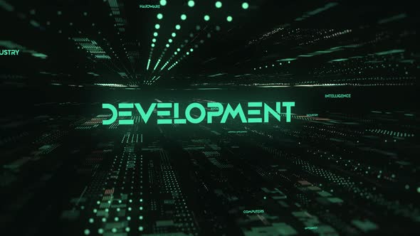 Sci Fi Digital Data Word Development alt