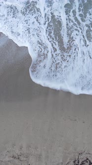 Vertical Video of the Sea Near the Shore