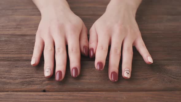 Young Female Hands with Manicure and Nail Design