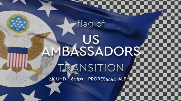 Flag of US Ambassadors transition | UHD | 60fps