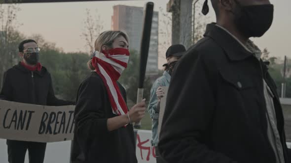 Active Youth Protesting Outside