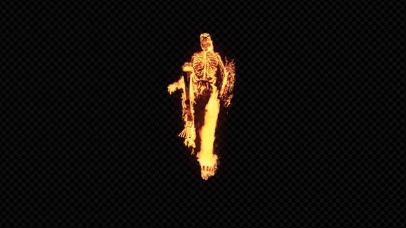 Burning 3D Skeleton Run 3