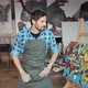 Male Artist in Studio Portrait - VideoHive Item for Sale
