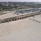 Ancient Aqueduct on the Beach in the City of Caesarea Israel Drone Shot - VideoHive Item for Sale