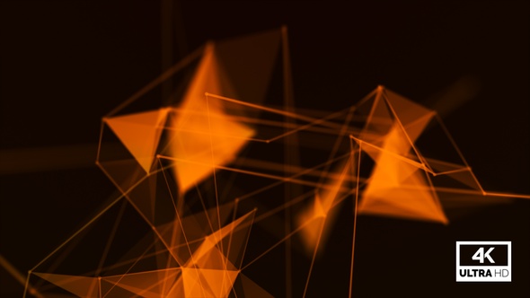 Golden Plexus Triangle Background Looped V1