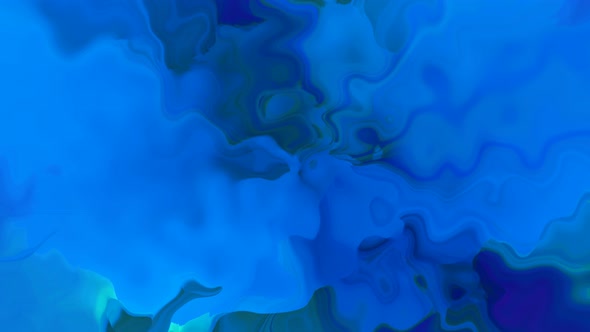 Blue Color Abstract Background Holographic Liquid Animation