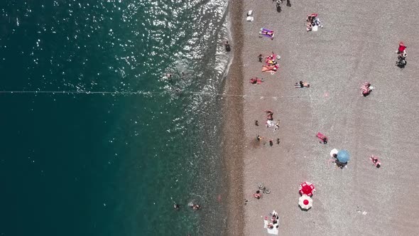 Beach top view