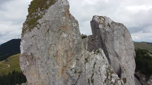 Rock Formation Aerial Drone Shot View