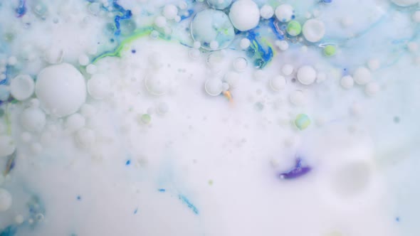 Slow Motion of Bright Colored Bubbles
