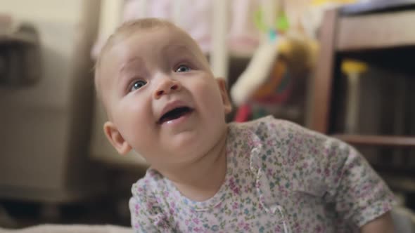 Adorable Baby Girl Playing