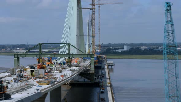 Cable Stayed Bridge in the Late Construction Phase