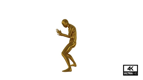 Modern Twerk Dancing Character Animation Golden V3