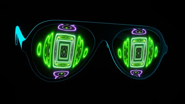 Dancing in the dark neon shimmering glasses 02