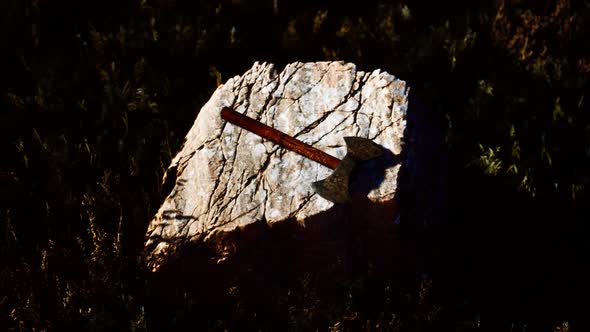 War Ax for Viking on the Rock at Sunset alt