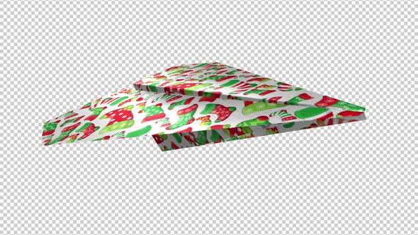 Xmas Paper Plane - Holiday Socks - Transparent Loop alt