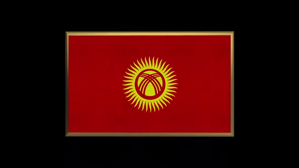 Kyrgyzstan 3D Flag