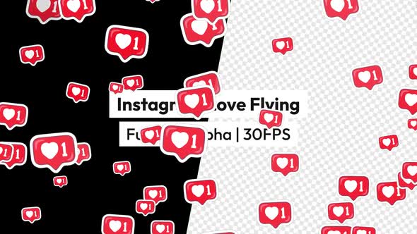 Instagram Love Heart Flying with Alpha