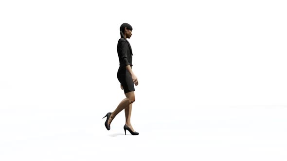 Sexy Business Woman Walking