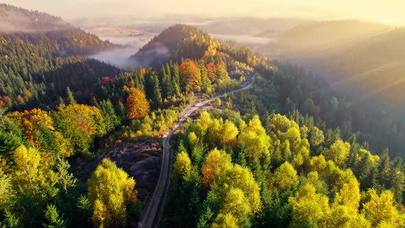 Autumn Landscape in the Mountains