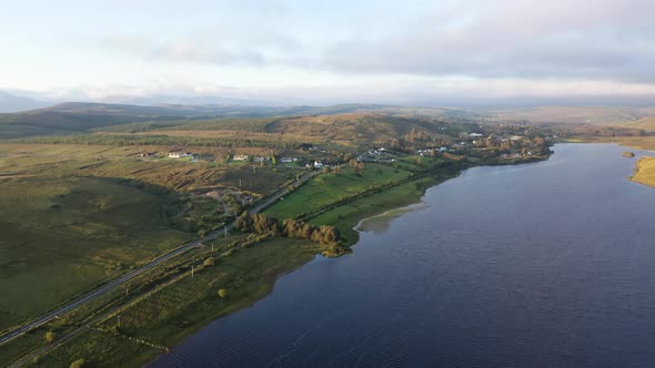 Aerial View of Lough Finn Lake Near Finntown in Co Donegal