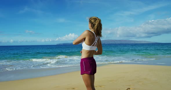 Atheletic Young Woman Working Out