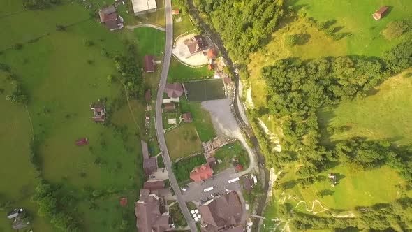 Romania Aerial View Of Moeciu 03