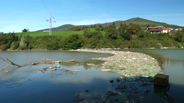 A view of the polluted Ruzin reservoir in Slovakia