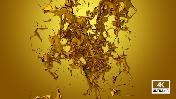 Liquid Gold Splash Collision alt