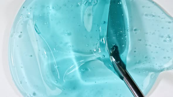 Liquid Cream Blue Cosmetic Texture