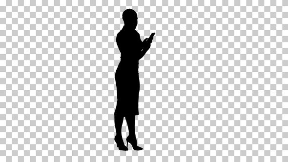 Silhouette woman, Alpha Channel