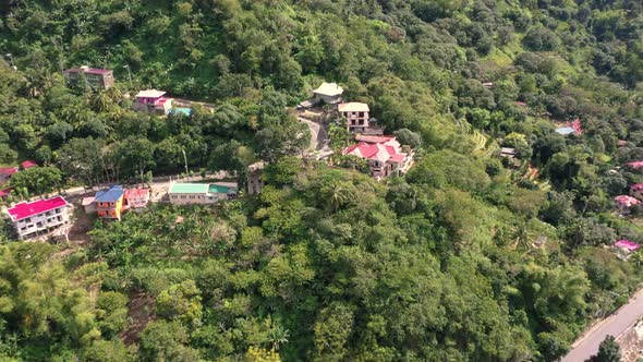 Mountain Homes and Road in Philippines