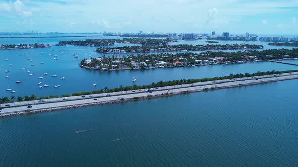 Cityscape Miami Florida United States. Touristic landmark of city.