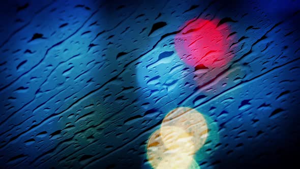 Rain On Car Window Abstract