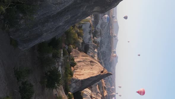 Vertical Video  Balloons in Cappadocia Turkey