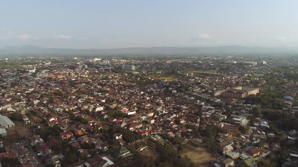 Aerial View City Yogyakarta, Indonesia