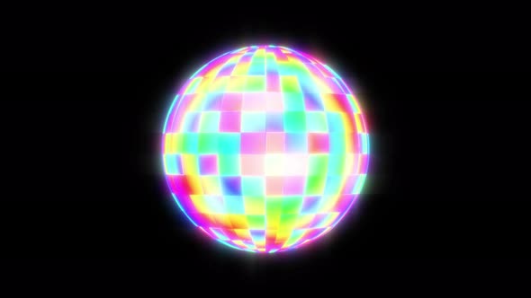 Glowing Colorful Mirror Ball Overlay alt