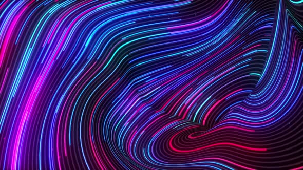 Curl Wave Neon Lines