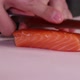 Cutting georgeous red fish fillet into neat slices - VideoHive Item for Sale