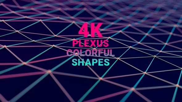 Colorful Waving Plexus With Dark Surfaces