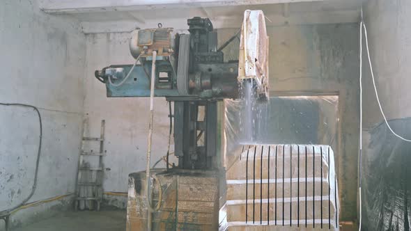 Granite Sawing Machine in a Factory