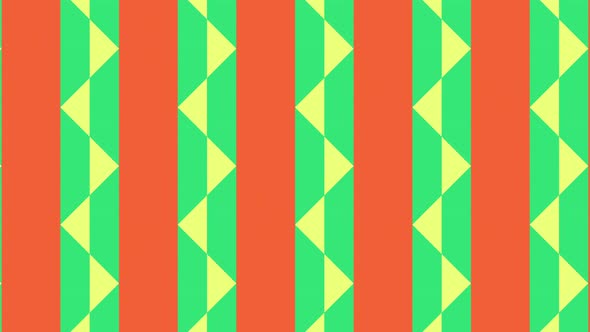 Animated tiles in geometric mosaic in retro flat style. Motion graphic seamless loop