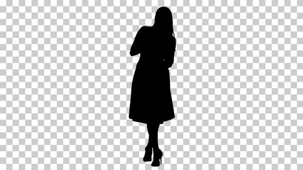 Silhouette girl, Alpha Channel alt