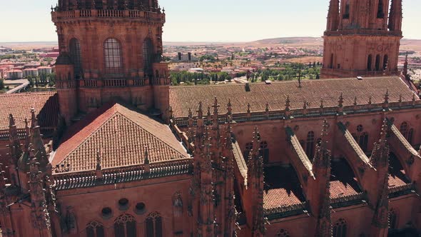 Aerial View of Salamanca Cathedral in Spain