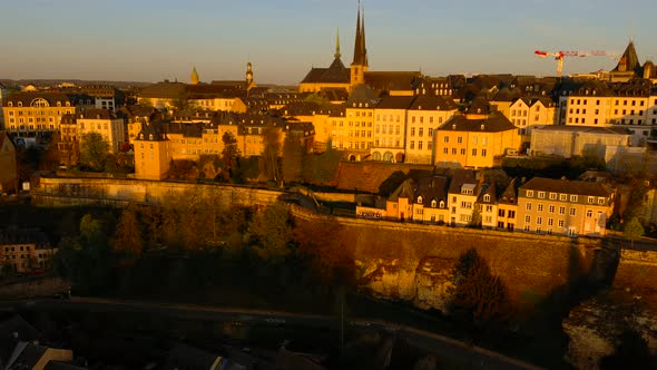 Golden hour at Chemin de la Corniche Luxembour