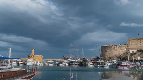 Cloud Movement Over Kyrenia Harbour