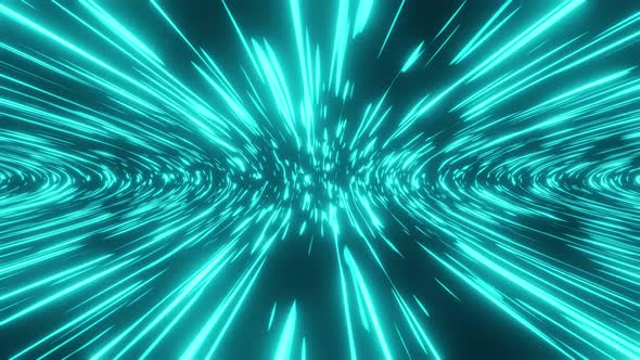 Blue Space Journey Vj Loop 4K