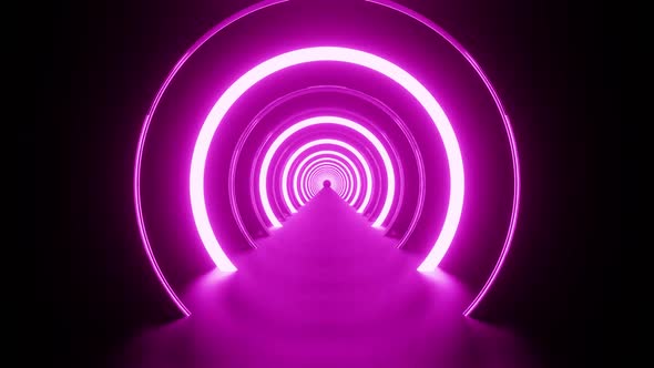 Multicolored Rainbow Ring Tunnel Vj Loop Background HD