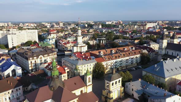 The Central Part of the European Ivano-Frankivsk City