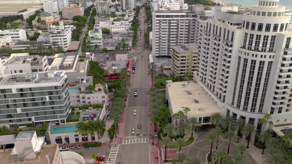Aerial Drone Footage Of The Iberostar Berkeley Shore Hotel Miami Beach Fl