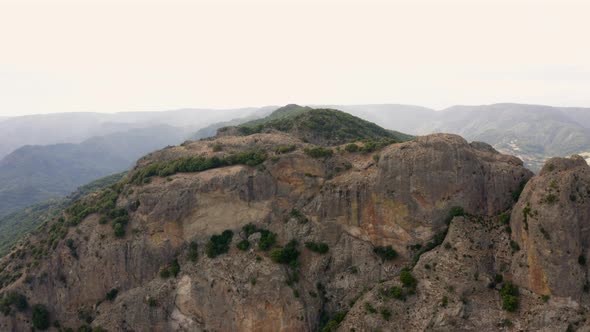 Aerial view of Tre Pizzi Mount in Calabria, Italy.